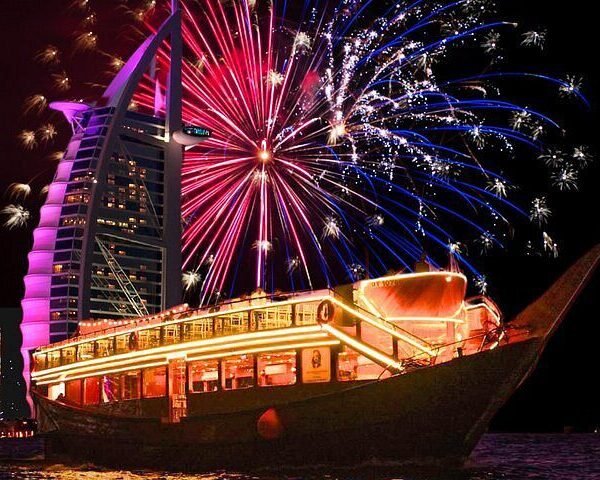 New Year Luxury Traditional Dhow Cruise Burj Al Arab